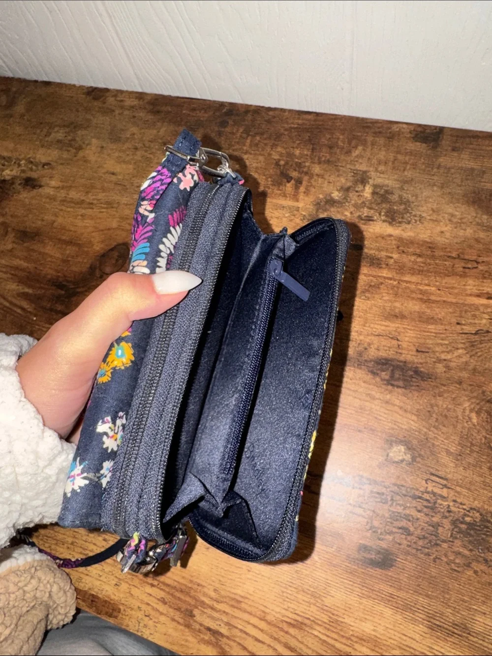 Vera Bradley Black Floral Quilted Crossbody